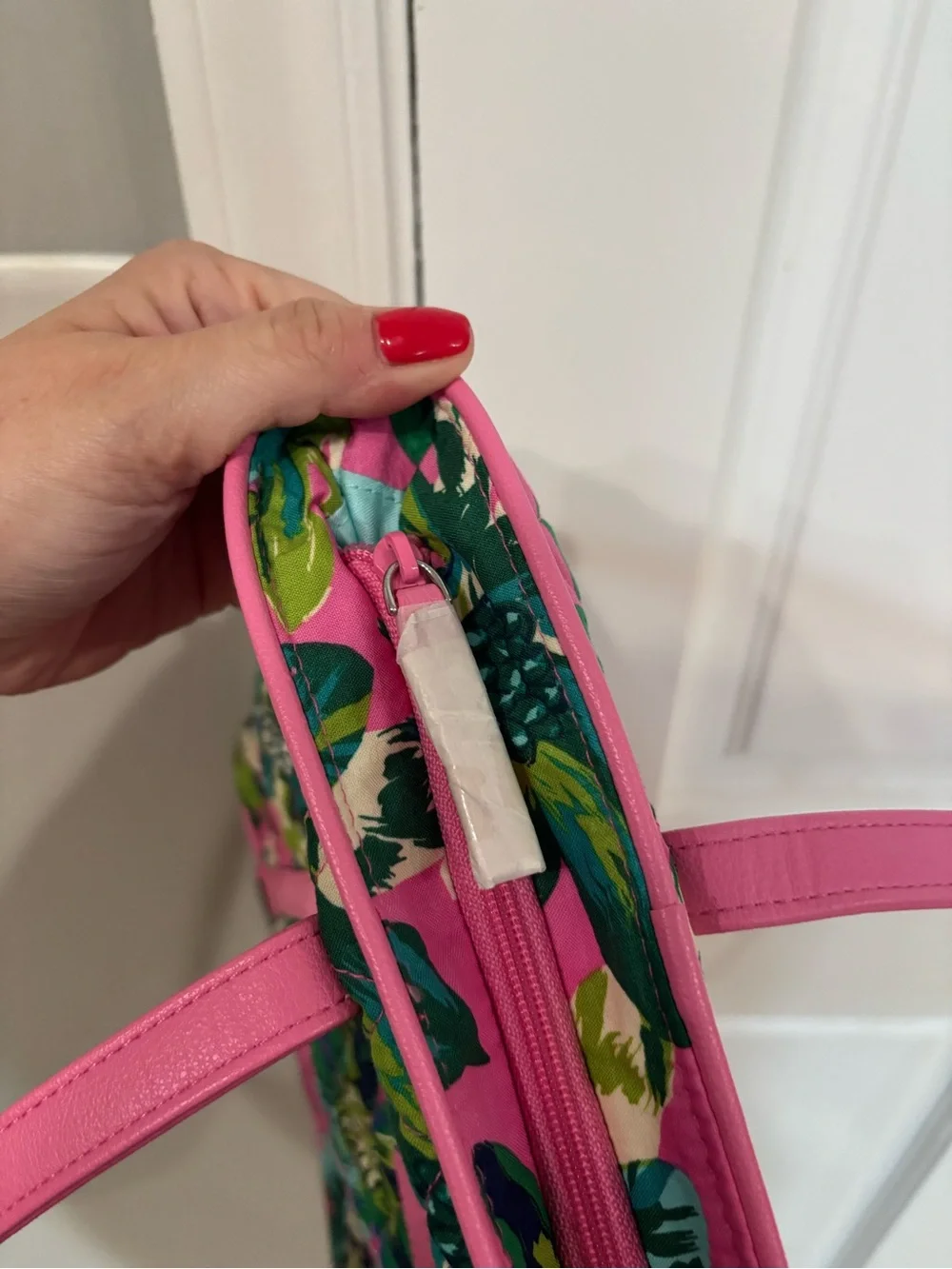 Vera Bradley Magenta Pink Floral Quilted Tote